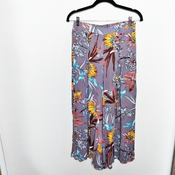Kori Pants - Kori America Floral Print Palazzo Pants Size Medium